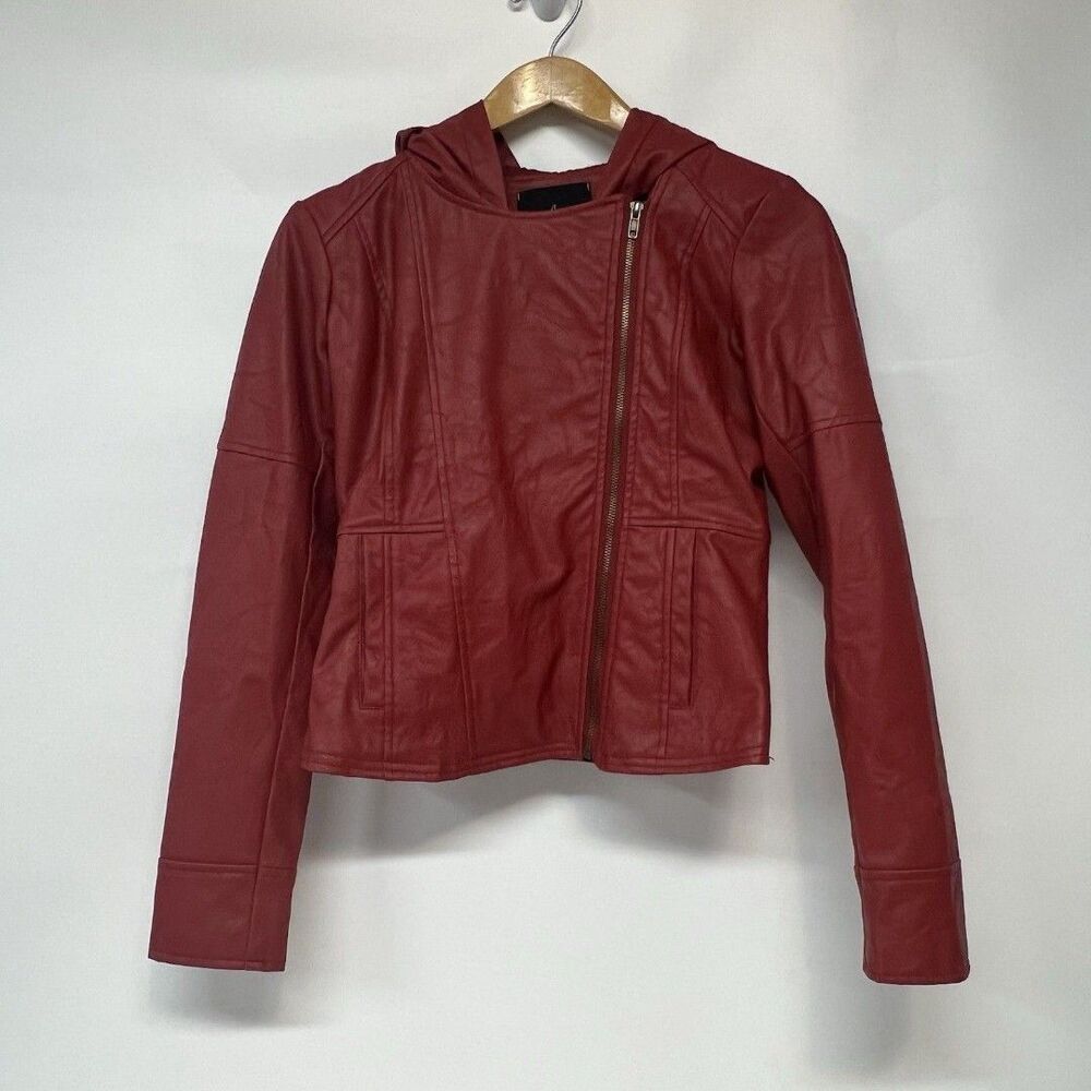 Jack Size Small Red Moto Vegan Leather Jacket